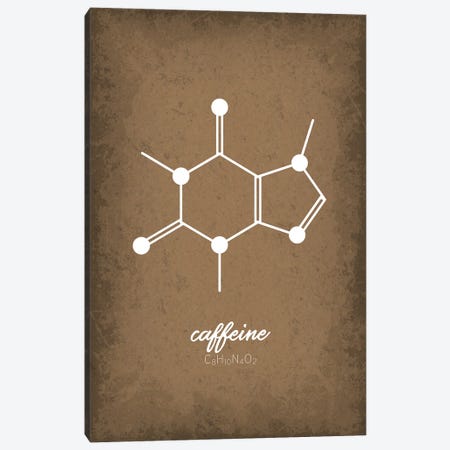 Caffeine Molecule Canvas Print #GYO190} by GetYourNerdOn Canvas Art