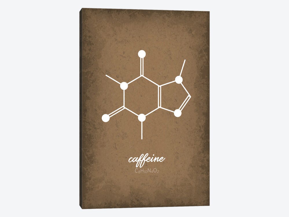 Caffeine Molecule by GetYourNerdOn 1-piece Canvas Print