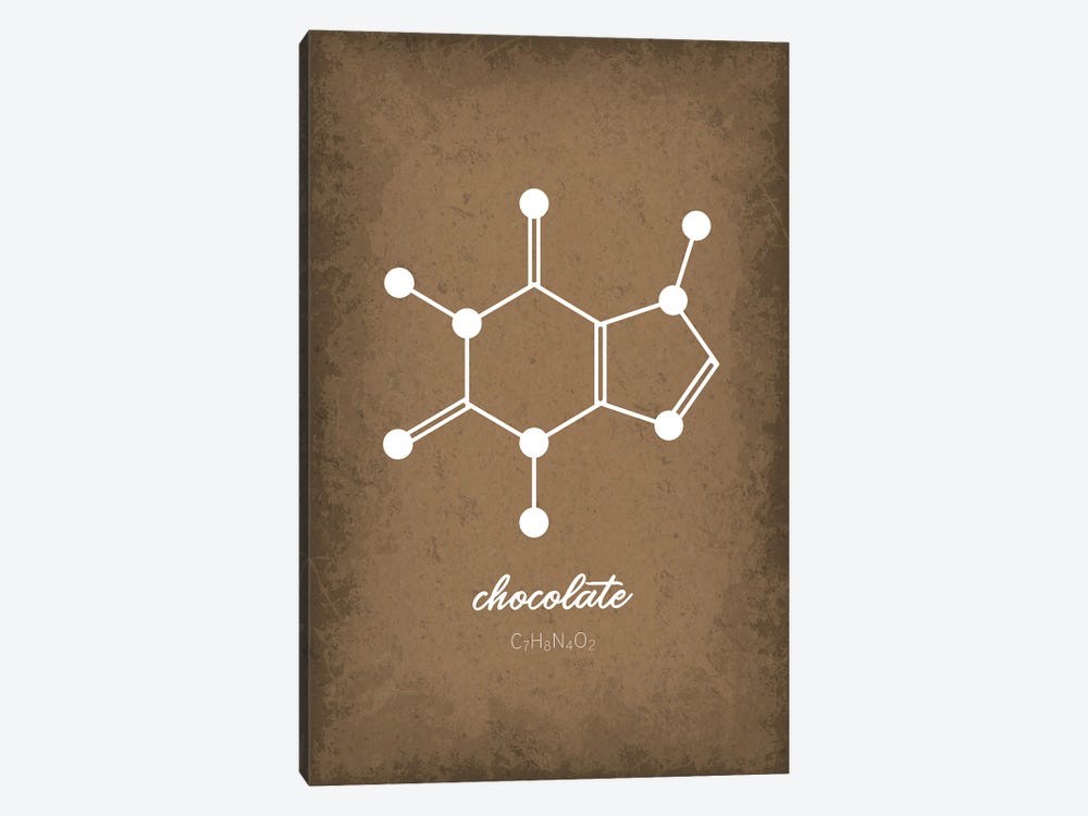 Chocolate Molecule by GetYourNerdOn 1-piece Canvas Print