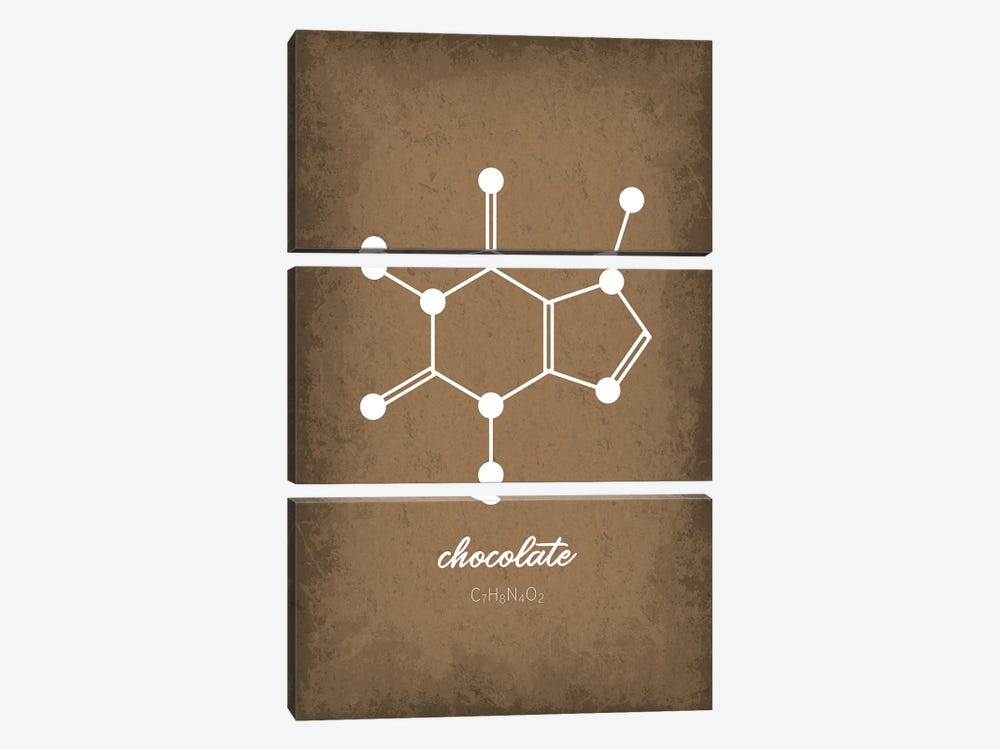 Chocolate Molecule by GetYourNerdOn 3-piece Art Print