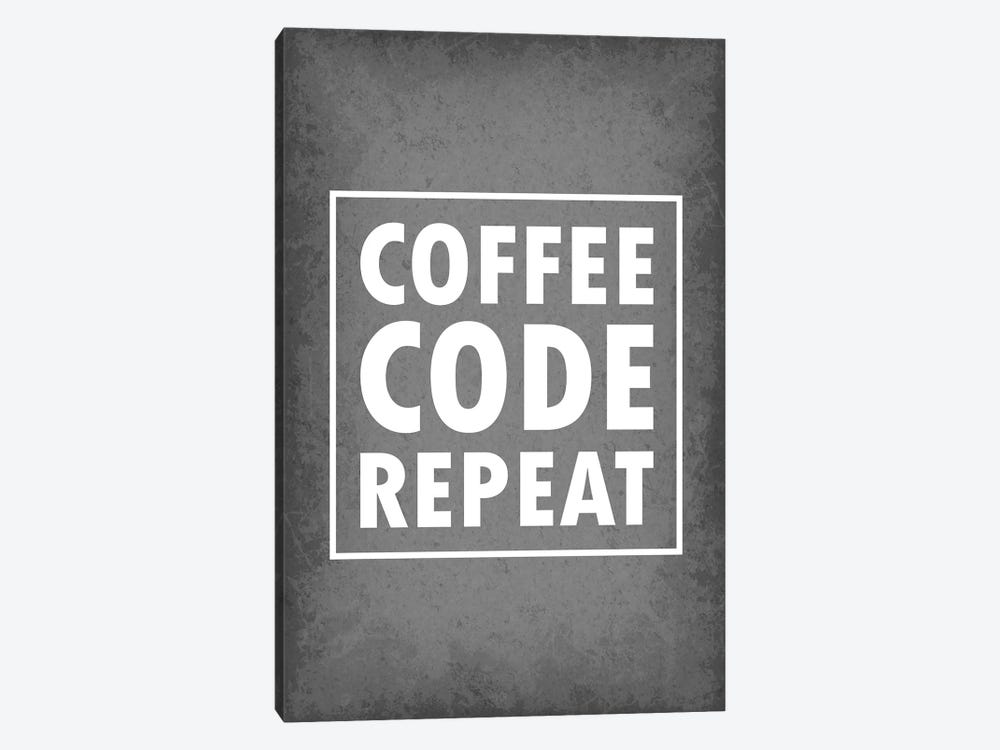 Coffee Code Repeat II by GetYourNerdOn 1-piece Art Print