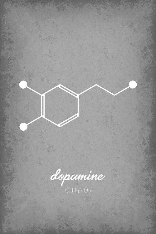 Dopamine Molecule by GetYourNerdOn wall art