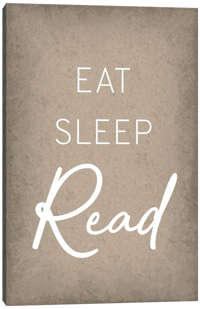Eat Sleep Read Canvas Art Print - GetYourNerdOn
