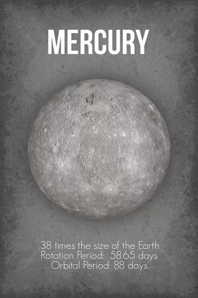 Kids Educational Art: Mercury by GetYourNerdOn