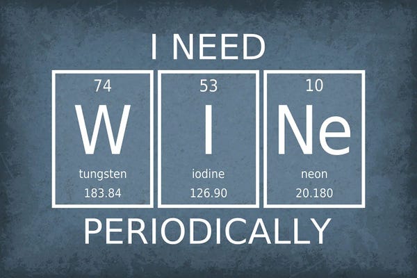 Chemistry: I Need Wine Periodically by GetYourNerdOn