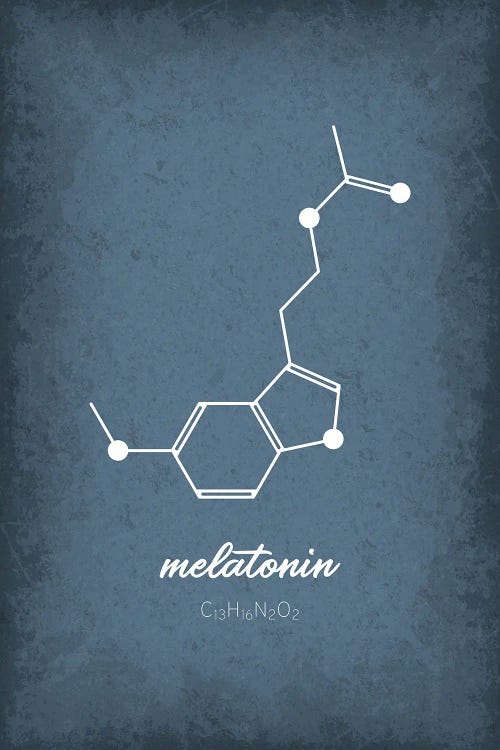 Melatonin Molecule by GetYourNerdOn wall art