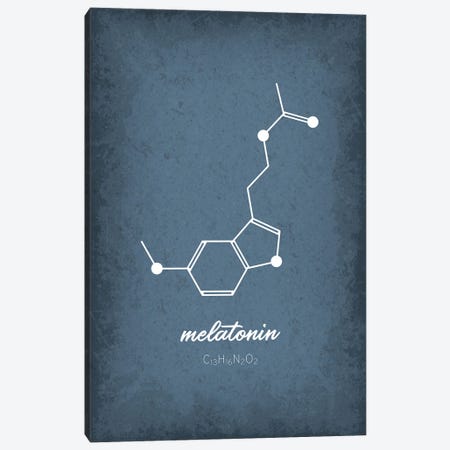 Melatonin Molecule Canvas Print #GYO210} by GetYourNerdOn Canvas Art Print