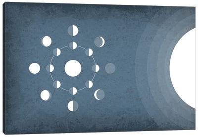 Moon Phases Diagram Canvas Art Print - GetYourNerdOn