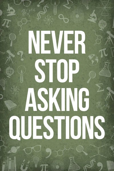 Never Stop Asking Questions II by GetYourNerdOn multi panel art