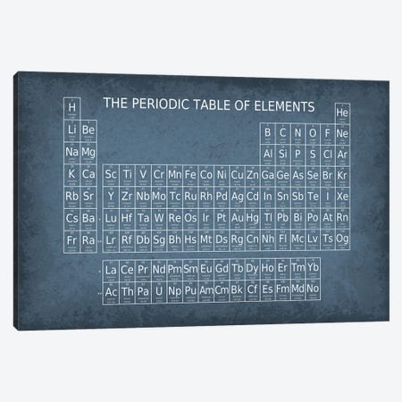 Periodic Table Of Elements II Canvas Print #GYO213} by GetYourNerdOn Canvas Print