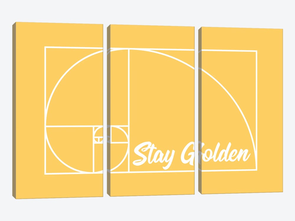 Stay Golden (Golden Ratio) by GetYourNerdOn 3-piece Canvas Print