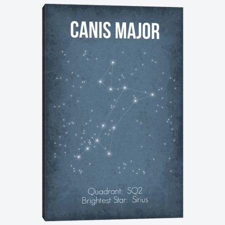 Canis Major Canvas Print #GYO21} by GetYourNerdOn Art Print