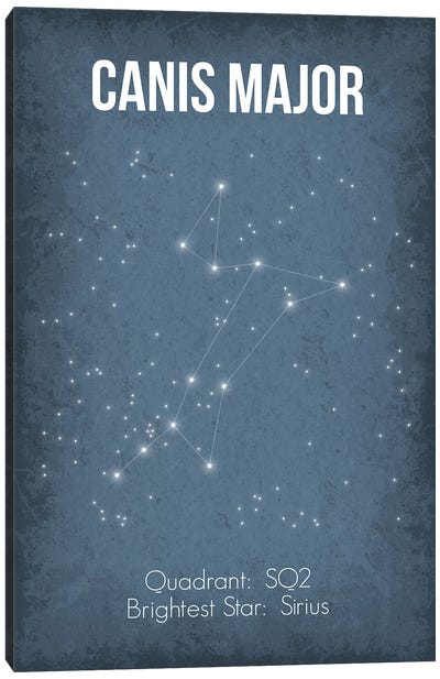 Canis Major Canvas Art Print - Constellation Art