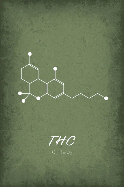 Thc Molecule by GetYourNerdOn wall art