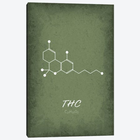Thc Molecule Canvas Print #GYO220} by GetYourNerdOn Canvas Wall Art