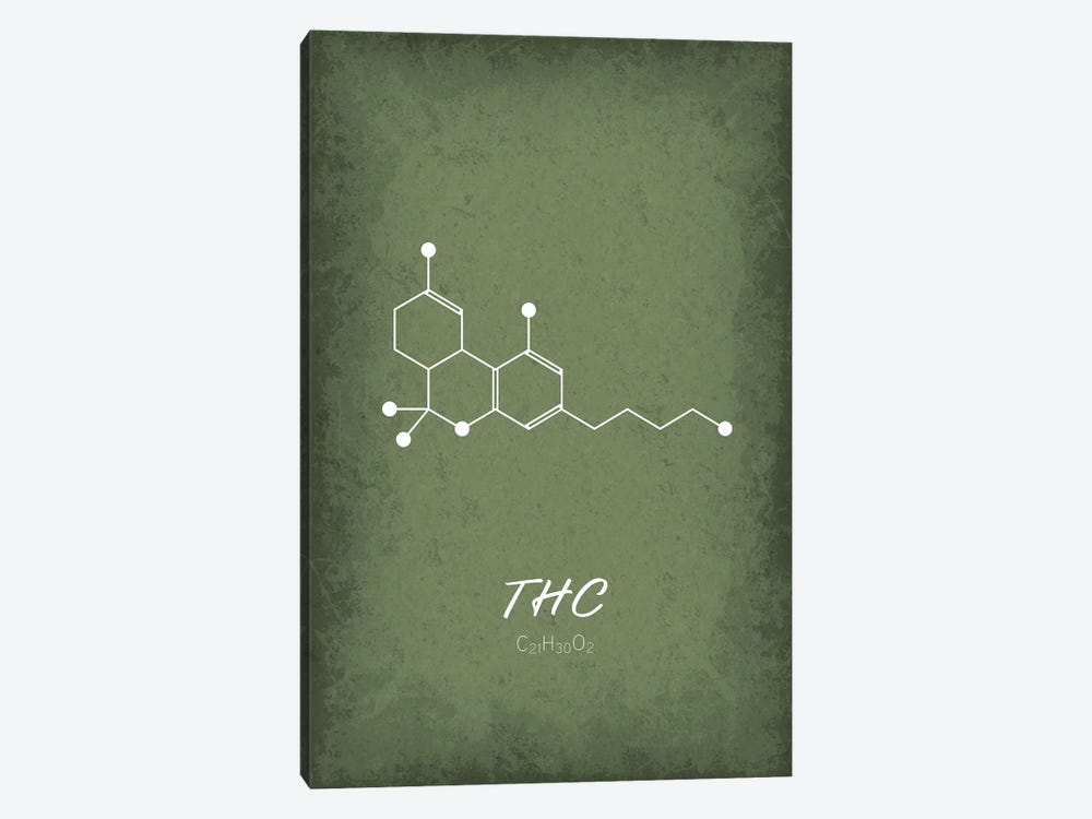 Thc Molecule by GetYourNerdOn 1-piece Canvas Art