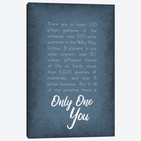 There Is Only One You II Canvas Print #GYO221} by GetYourNerdOn Canvas Art