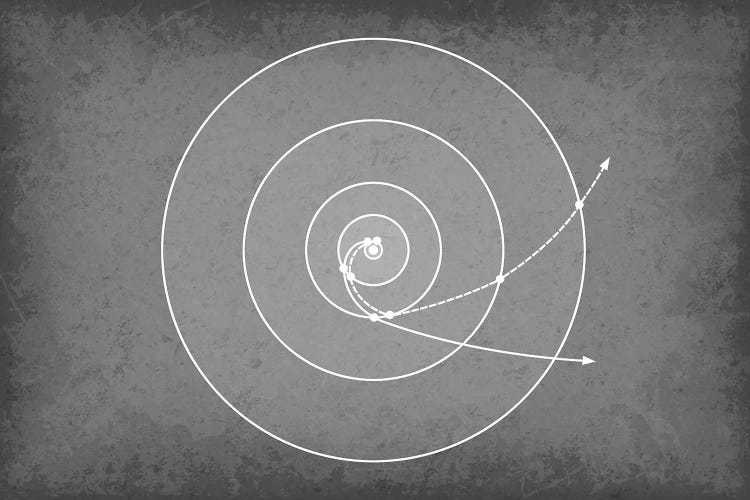 Voyager Trajectories by GetYourNerdOn wall art