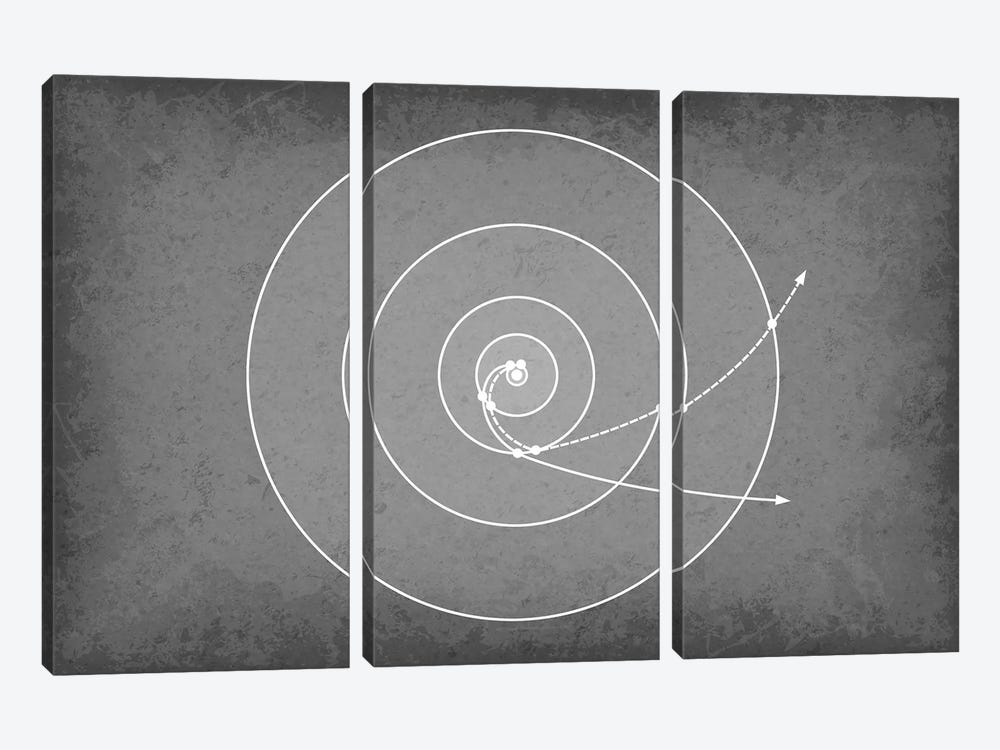 Voyager Trajectories by GetYourNerdOn 3-piece Canvas Print