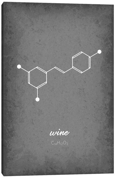 Wine Molecule Canvas Art Print - Chemistry Art