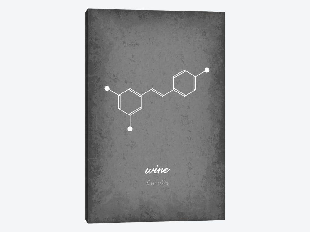 Wine Molecule by GetYourNerdOn 1-piece Canvas Art Print
