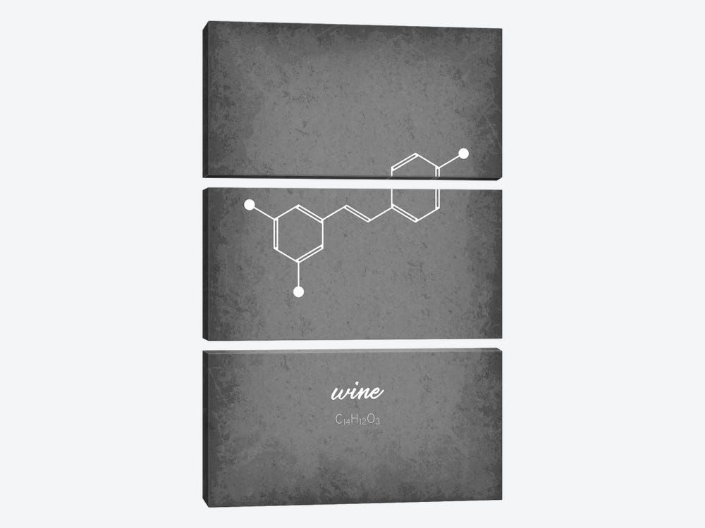Wine Molecule by GetYourNerdOn 3-piece Canvas Print