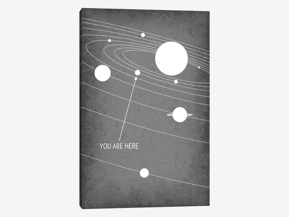 You Are Here - Solar System II by GetYourNerdOn 1-piece Canvas Art Print