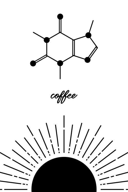Am Pm Molecules - Coffee by GetYourNerdOn wall art