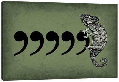 Comma Chameleon I Canvas Art Print - GetYourNerdOn