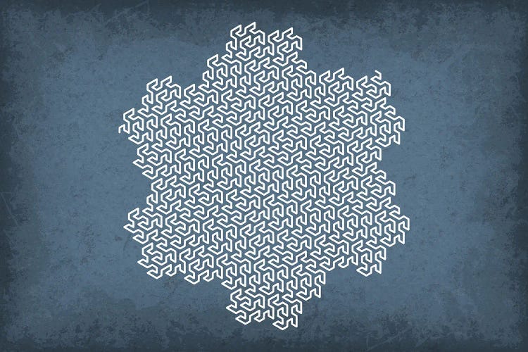 Gosper Curve by GetYourNerdOn wall art