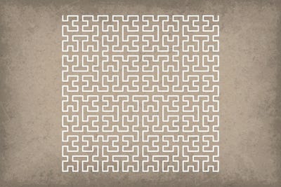 Hilbert Curve by GetYourNerdOn multi panel art