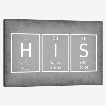 His - Periodic Table Elements Canvas Print #GYO244} by GetYourNerdOn Art Print