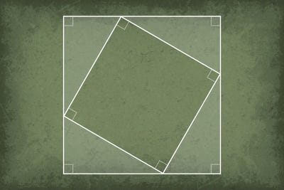 Pythagorean Theorem Proof by GetYourNerdOn multi panel art