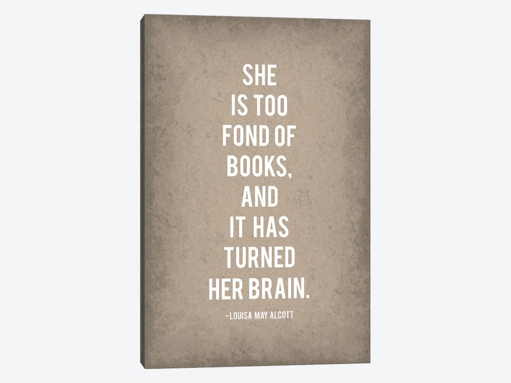 She Is Too Fond Of Books I by GetYourNerdOn 1-piece Canvas Artwork