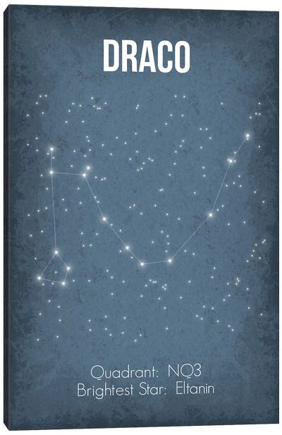 Draco Canvas Art Print - Constellation Art