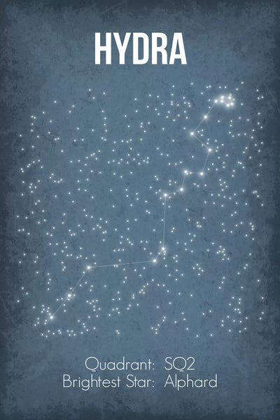 Constellation Star Maps: Hydra by GetYourNerdOn