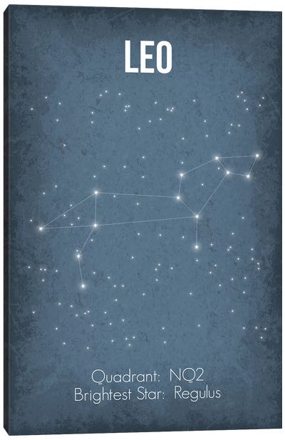 Leo Canvas Art Print - Constellation Art