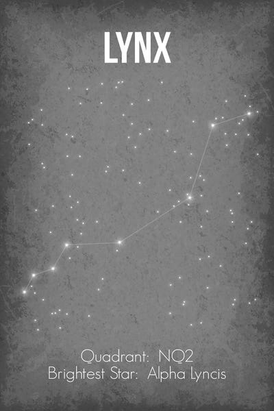 Constellation Star Maps: Lynx by GetYourNerdOn