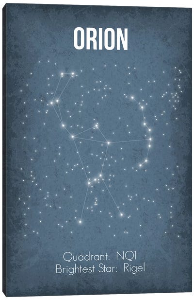 Orion Canvas Art Print - Celestial Maps
