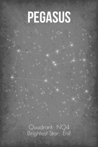 Constellation Star Maps: Pegasus by GetYourNerdOn