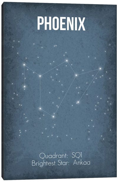 Phoenix Canvas Art Print - Constellation Art