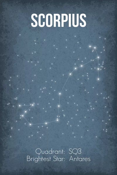 Constellation Star Maps: Scorpius by GetYourNerdOn