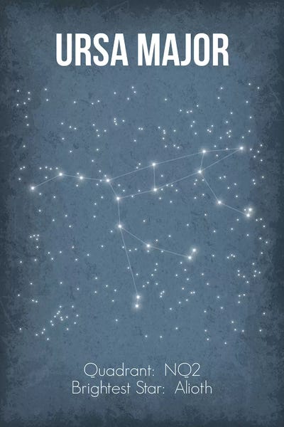 Constellation Star Maps: Ursa Major by GetYourNerdOn