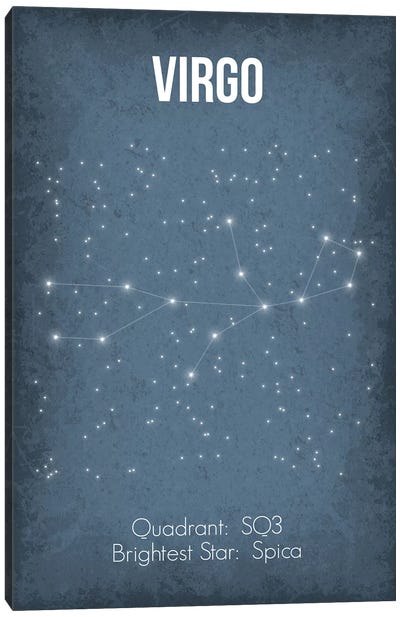 Virgo Canvas Art Print - Constellation Art