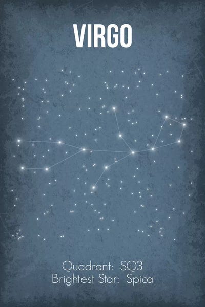 Constellation Star Maps: Virgo by GetYourNerdOn