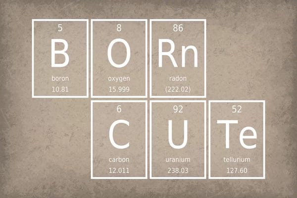 Chemistry: Born Cute by GetYourNerdOn