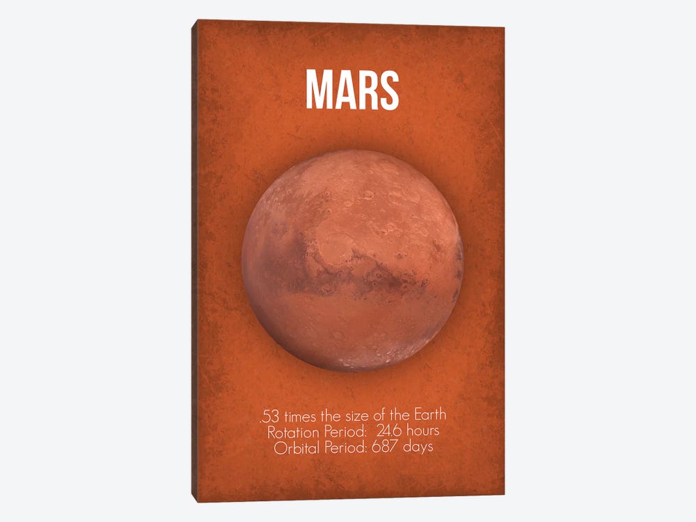 Mars by GetYourNerdOn 1-piece Canvas Art Print