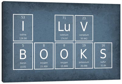 I Luv Books Canvas Art Print - Chemistry Art