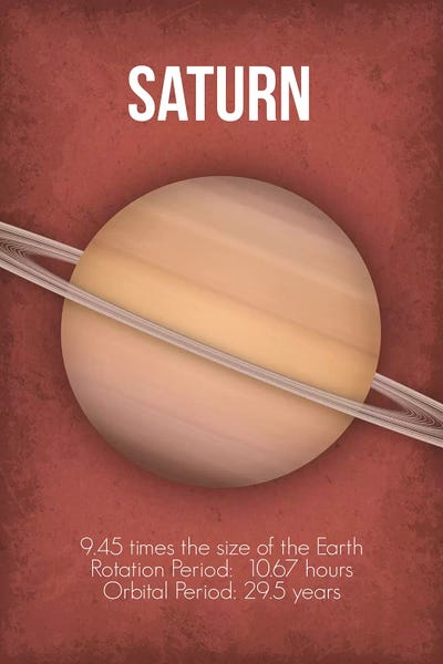 Saturn by GetYourNerdOn metal wall art