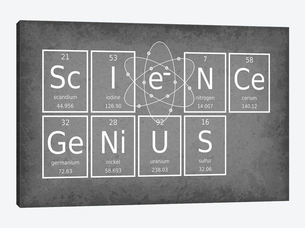 Science Genius by GetYourNerdOn 1-piece Canvas Art